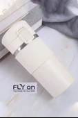 Sızdırmaz Paslanmaz Çelik Kaydırmaz Lastikli İç Kısmı Süzgeçli Araç Ofis Çay Kahve Termos Mug 400 ML - 1