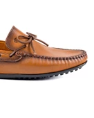 Tripolis Taba Hakiki Deri Erkek Loafer Ayakkabı - 5