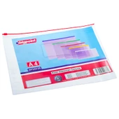 Bigpoint Kilitli Döküman Dosyası A4 PVC Kırmızı 12'li Poşet thumbnail 1