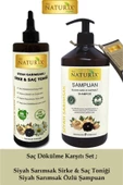 Naturix Siyah Sarımsaklı Sirke & Siyah Sarımsak Şampuan Saç Bakım Seti - 400ml Sirke, 600ml Şampuan - 1
