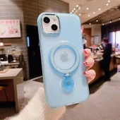 İphone 14 Pro Stantlı Buzlu Sert Magsafe Kapak thumbnail 6