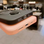 İphone 14 Pro Max Stantlı Buzlu Sert Magsafe Kapak thumbnail 8