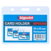 Bigpoint Çift Taraflı PP Kart Kabı Yatay Şeffaf 85x55mm 10'lu Poşet - 1