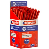 Bigpoint Tükenmez Kalem Master 1.0mm Kırmızı 50'li Kutu - 5