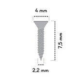 7,5 mm Mini Hobi Vidası Nikel 1000 Adet - 2