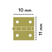 Mini Tavla Menteşe 100 Adet 10x11 mm - 3