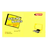 Bigpoint Yapışkanlı Not Kağıdı 75x125mm Neon Sarı 12'li Paket - 1
