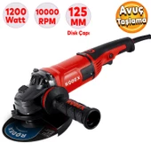 Rodex RDX1120 Avuç Taşlama Elektrikli 125 mm 1200 W thumbnail 1