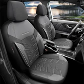 Otom Reflective Design Premium Stitch Tech Oto Koltuk Kılıfı Siyah-Beyaz - 1