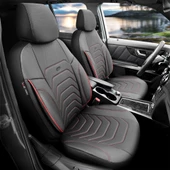 Otom Core Design Premium Deri Ekstra Destekli Oto Koltuk Kılıfı Kırmızı - 1