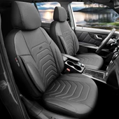 Otom Core Design Premium Deri Ekstra Destekli Oto Koltuk Kılıfı Siyah - 1