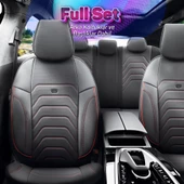 Otom Core Design Premium Deri Ekstra Destekli Oto Koltuk Kılıfı Kırmızı - 3