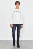 Yazı Nakışlı O Yaka Rahat Form Erkek Sweatshirt - 88020 - 4