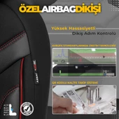 Otom Individual Design Ekstra Destekli Oto Koltuk Kılıfı Siyah-Kırmızı - 3