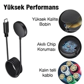 Polham 1MT Samsung Galaxy Watch 5,Watch 5 Pro, Watch 3, Watch 4 Uyumlu Ultra Hızlı Saat Şarj Kablosu - 2