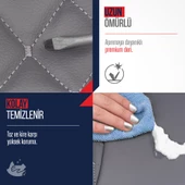 Otom Rsx Diamond Koruyucu Deri Oto Koltuk Minderi Füme - 5