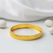 Baklava Desenli 14 Ayar Altın Hediyelik Bilezik thumbnail 3