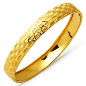 Baklava Desenli 14 Ayar Altın Hediyelik Bilezik thumbnail 1