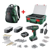Bosch UniversalDrill 18V Akülü Matkap (1,5Ah, ÇiftAkü) SBX + 241Aksesuar Seti - 06039D4003 - 1