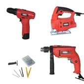 Attlas Trıo Set (Matkap + Dekupaj + 12v Li-on Vidalama - A0602025 - 2