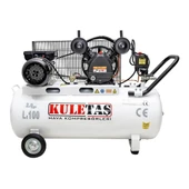 Kuletaş Hava Kompresör Yağlı Monofaze 2Hp 100Lt Çift Kafa - 5587006 - 1