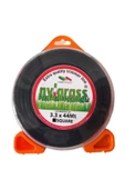 NYLGRASS Siyah 4 Köşe Tırpan Misinası Misinesi 3.3mm 44 Metre (Yüksek Kaliteli) - 1