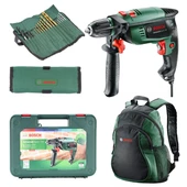 Bosch UniversalImpact 700 Darbeli Matkap + 19 Parça Aksesuar Set - 060313100B - 1