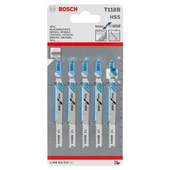 Bosch Dekupaj Bıçağı BasicforMetal T118B 5'li - 2608631014 - 2