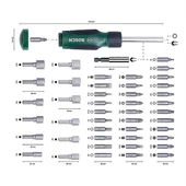 Bosch 46 Parça Cırcır Tornavidalı Vidalama ve Lokma Uçlu Aksesuar Seti - 2607019504 - 2