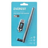 Everest EWN-AC1200 2T2R 1200Mbps 2.4GHz/5GHz Wifi USB3.0 Kablosuz Adaptör - 36079 - 1