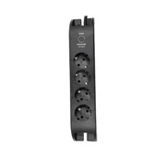 S-link SPG3040 2m 3G1.5mm2 900 Joule 4'lü Akım Korumalı Siyah Priz 30482 - 2