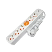 Asel ASL-200 0216 6'Lı Grup Priz Anahtarlı 5mt - HRD-010887 - 1