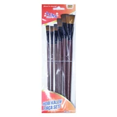 İzmir Fırça Luna Touch Hobi Kalem Fırça Angora 6'Lı Set 4100551176 - 1