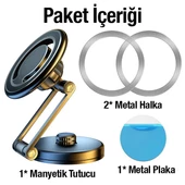 Polham Universal Torpido Üstü Araç Içi Mıknatıslı Telefon Tutucu, Süper 4x Mıknatıslı Titremez, Sarsılmaz - 5