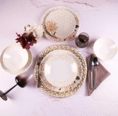 Aryıldız Tulu Porselen Yemek Takımı 24 Parça Organik Db1155 - 1