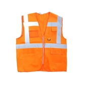 Fosforlu İş Yeleği Mühendis (Turuncu) - 1