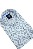 Erkek Silim Fitt Yaprak Baskılı Uzun Kol Gömlek BGL-ST02980 thumbnail 5
