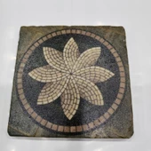 Şeker Portakalım Dekoratif Figürlü Doğal Taş Banyo Gider Kapağı Süsü Tekli 10X10 Cm - 1