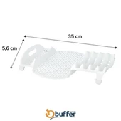 BUFFER® Lavabo Kenarı Fonksiyonel Tezgah Üstü Bardak Tabak Kaşık Kurutmalı Bulaşıklık Tabaklık - 6