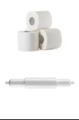 BUFFER® WC Tuvalet Kağıdı Makarası Beyaz Tuvalet Kağıdı Tutucu Makara - 2