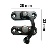 ORTA BOY OKSİT YAY GÖZÜ KANCALI KİLİT 10 ADET KUTU SANDIK VE KAPAK KLİPSİ 28X33 MM - 2