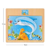 Hayal Sepeti YUNUS resimli Ahşap Çocuk Puzzle 12 Parça 15x17cm - 2