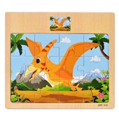 Hayal Sepeti DİNAZOR KUŞ resimli Ahşap Çocuk Puzzle 12 Parça 15x17cm - 1