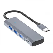 Polham 100W 4in1 Type C To 3x USB 3.0, 1x PD Type C Çoğaltıcı Çevirici Adaptör HUB - 1
