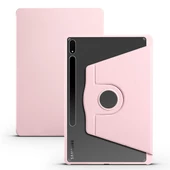 Gpack Samsung Galaxy Tab S7 Plus SM T970 Kılıf Termik Arkası Şeffaf Smart Kapaklı Kalem Bölmeli T1 - 7