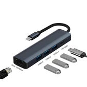 Polham 100W 4in1 USB To 3x USB 3.0, 1x PD Type C Çoğaltıcı Çevirici Adaptör HUB - 2