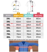 Baskılı Erkek Büyük Beden Bisiklet Yaka Tişört Mavi - 5