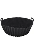 Digithome Yanmaz Yapışmaz Silikon Kulplu Airfryer Kalıbı 22 Cm Siyah – THN75822 C1-1-18 - 3