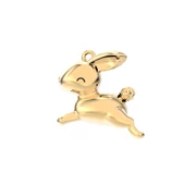 Chocli 18 Ayar Altın Kaplama Tavşan Kolye - 3