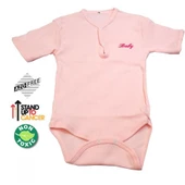 Sema Baby Yarım Kol Kaşkorse Badi (Body) - Pembe  18-24 Ay - 1